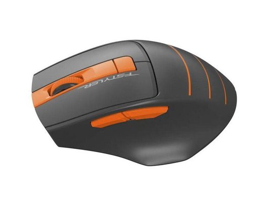 Мышь беспроводная A4 Fstyler FG30 серый/оранжевый оптическая (2000dpi) беспроводная USB (6but) (Быт)